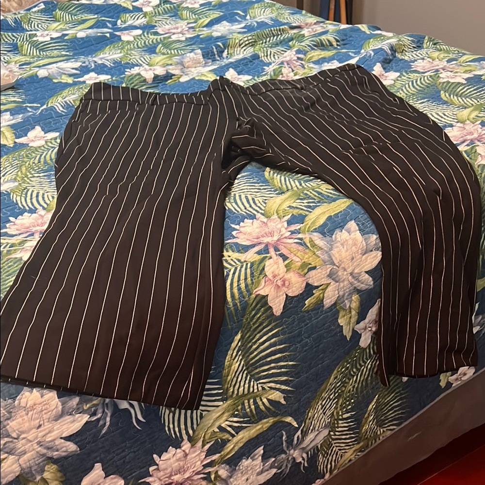 Black Striped Womans Pants